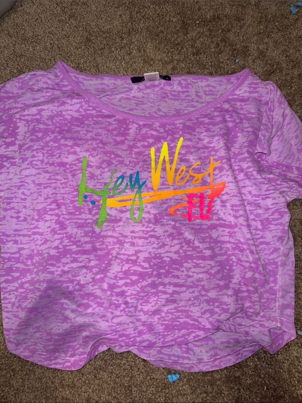 Key West Crop Colorful Tee